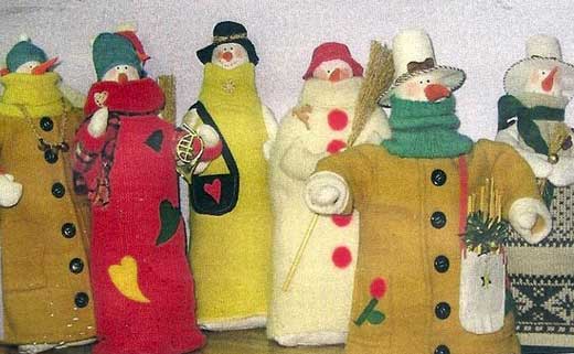 Новогодние игрушки снеговики