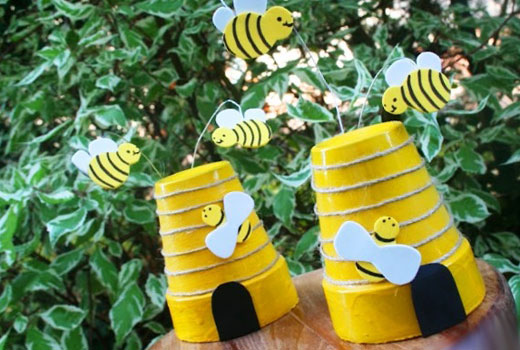 Медовые Пчелки - поделки для сада