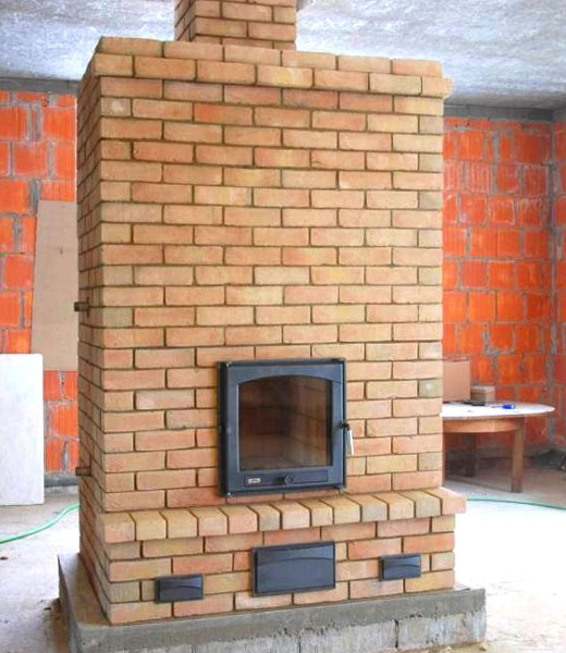 5. Советы-Ответы. Печь-камин для дома из кирпича (60 м2) с дымоходом 6 м