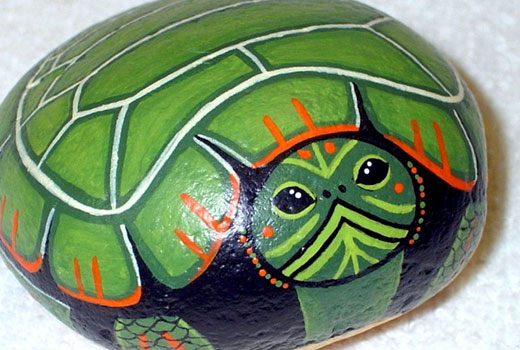 черепаха из камня роспись 