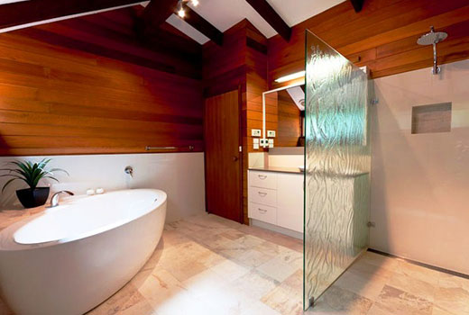 деревянная отделка ванной 