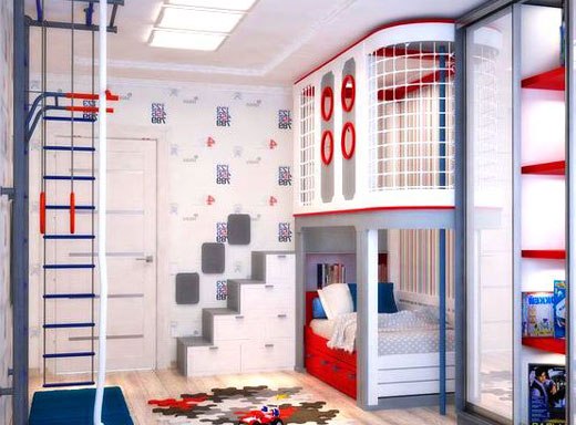 Фото Детской Комнаты С Двухъярусной Кроватью Фото Детской Комнаты С Двухъярусной Кроватью