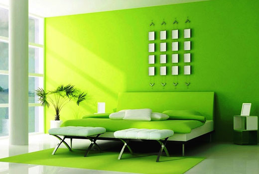 зеленая спальня 