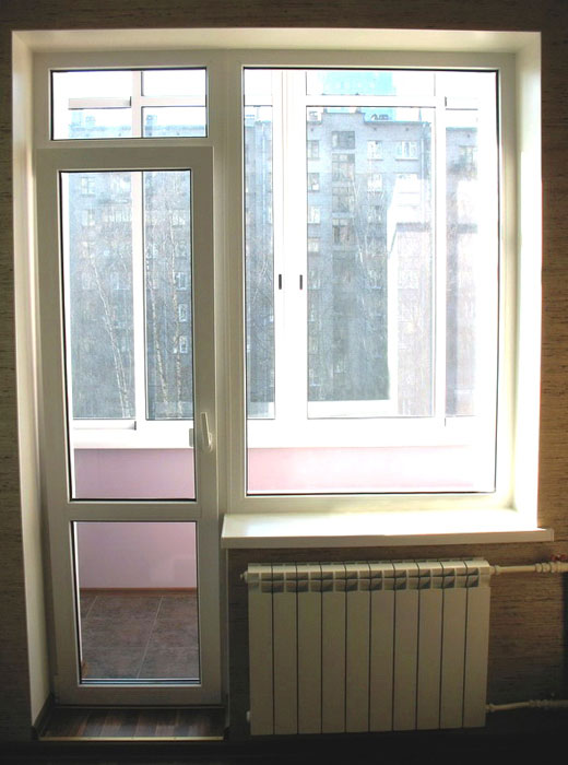Глухое окно балкон 