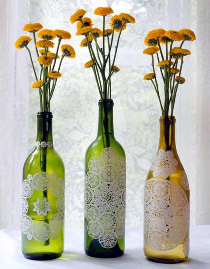 вазочки из бутылок 